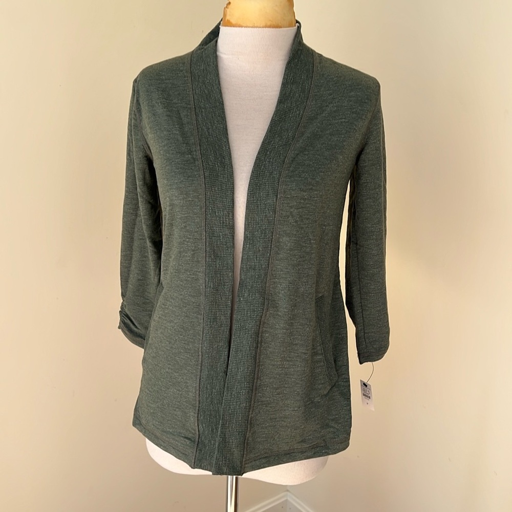 New! Talbots P green open cardigan.